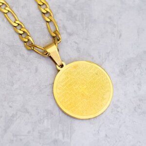 20 inch, Vintage Victorian Pendant Gold Tone Necklace by DBL Jewelry - C11